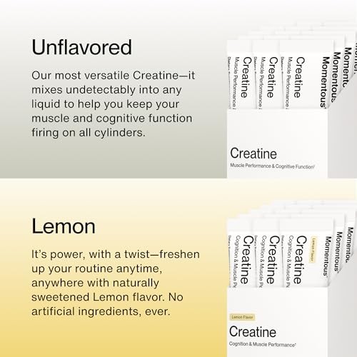 Momentous Creatine Monohydrate Powder Lemon 15 Servings