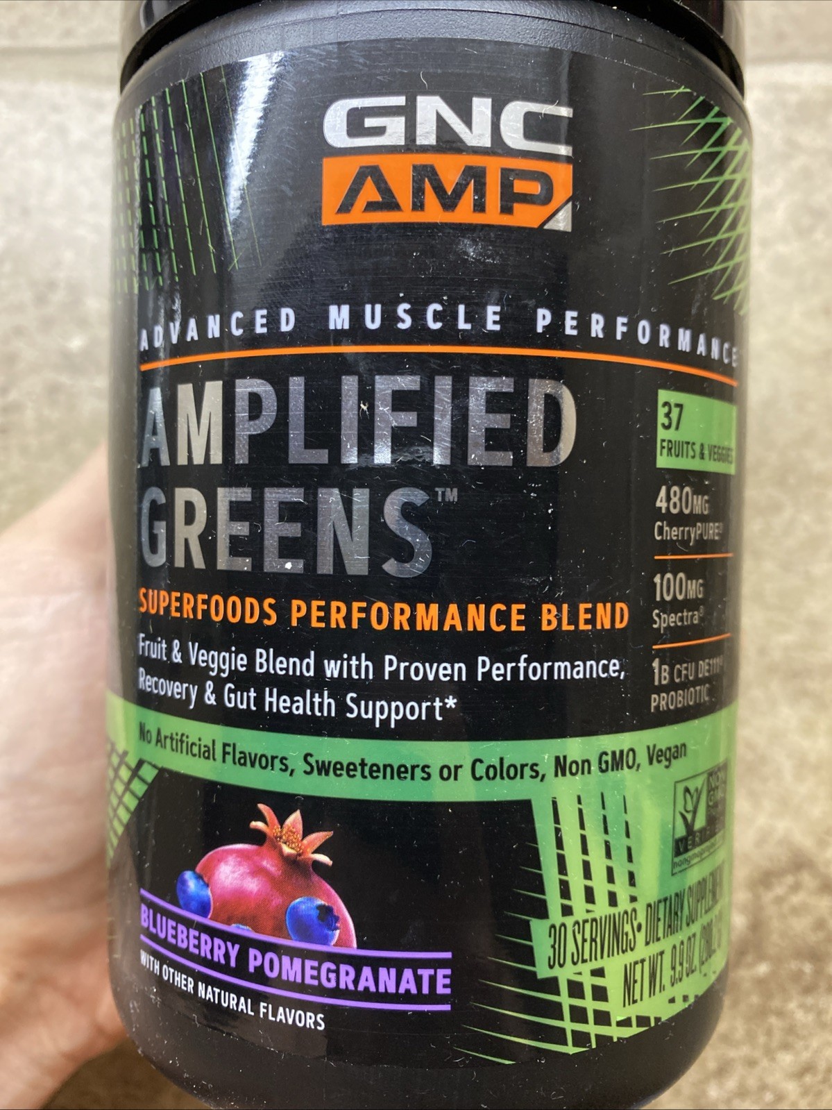 5 GNC AMP Amplified Greens Superfood Performance Blend Powder