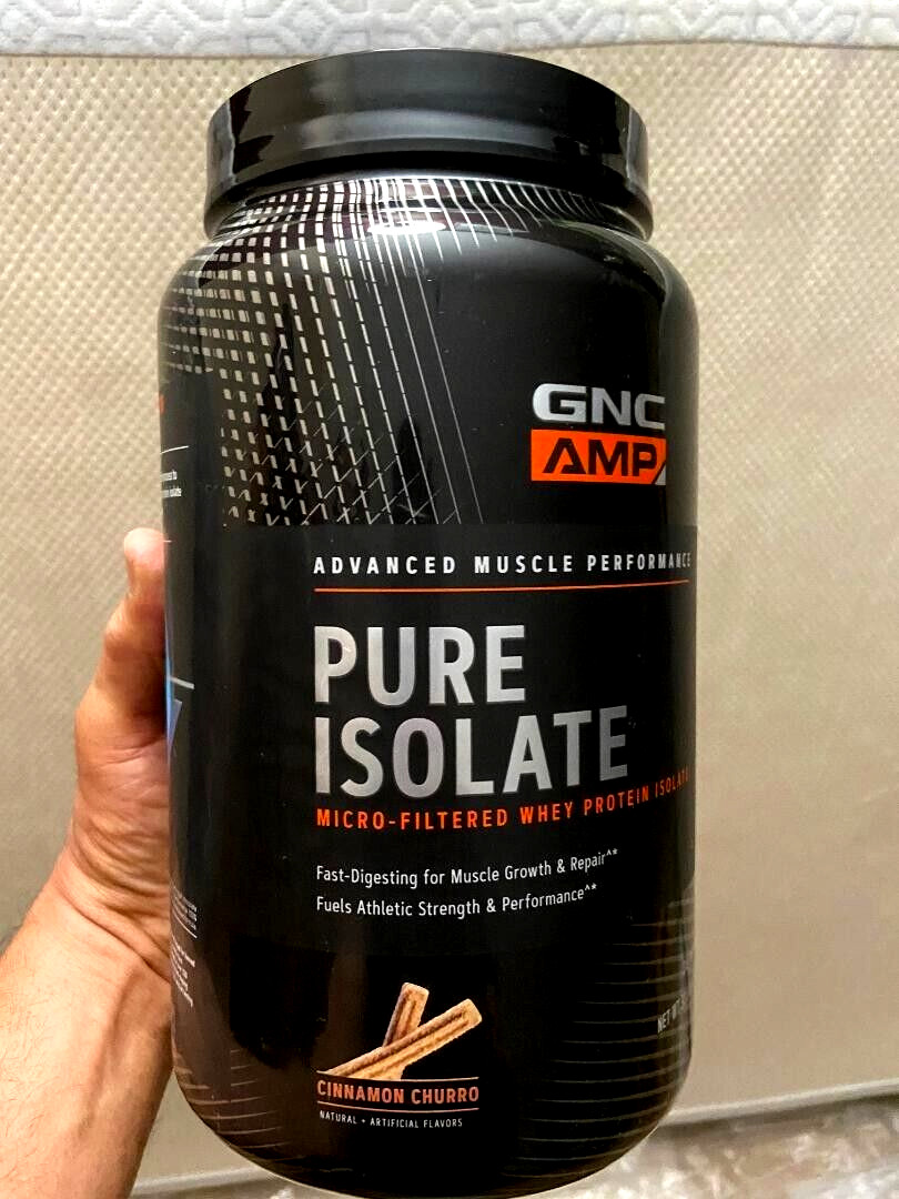 GNC AMP Puro Isolate Micro filtered Whey Protein Isolate 896 Grams, 28 servings