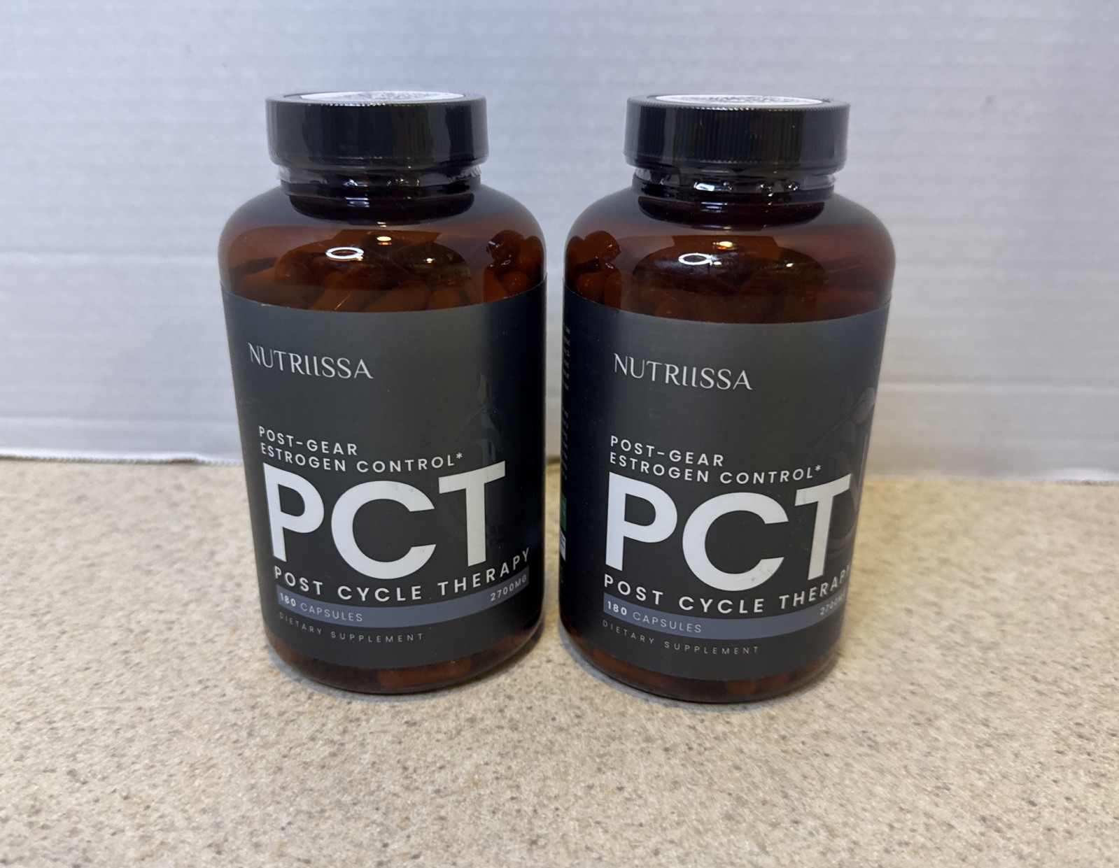 2 Bottles Nutriissa PCT Post Therapy Estrogen Control 2700mg 180 Caps Exp 10/26