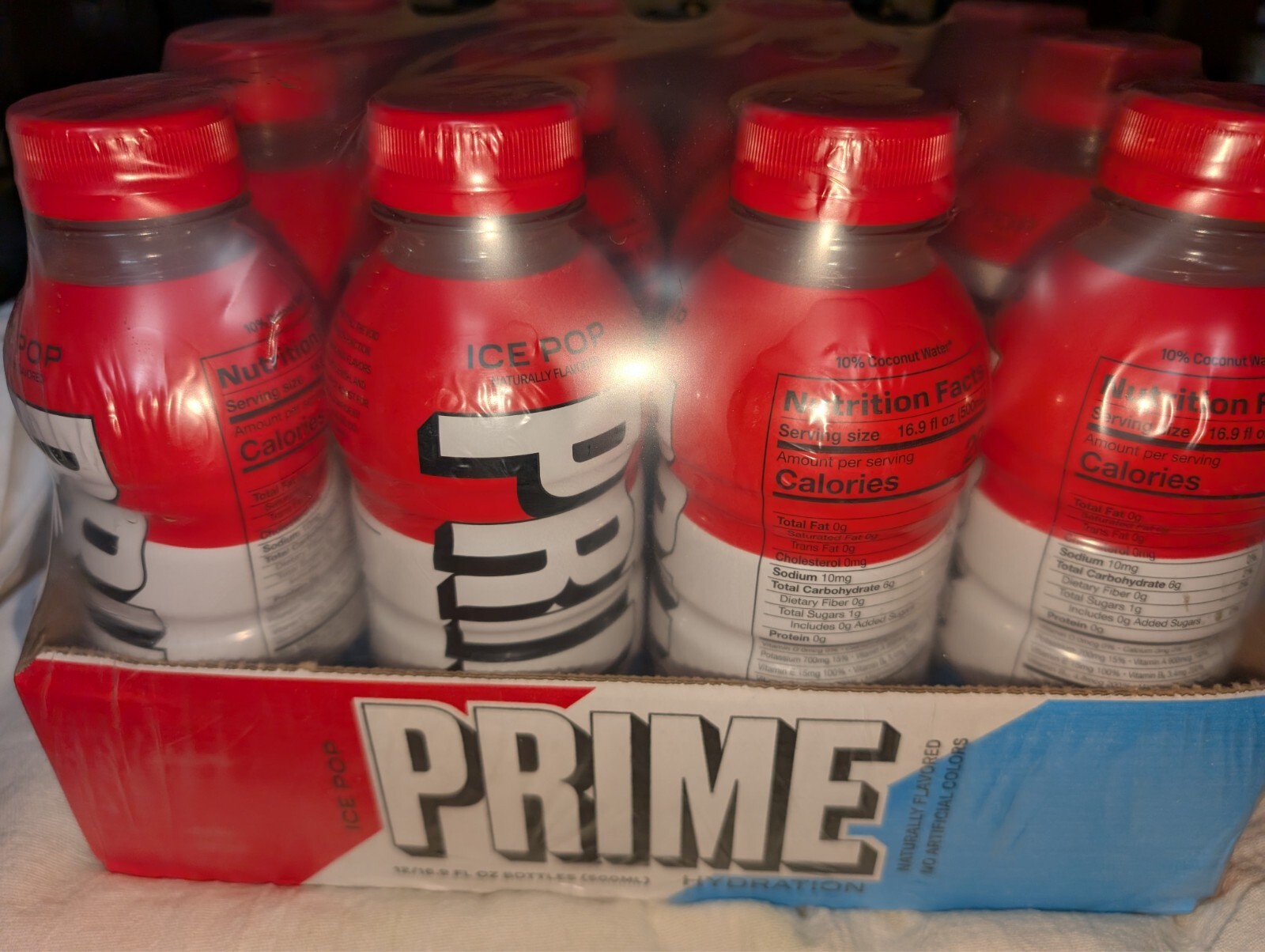 Prime Hydration Drink, 16.9 fl oz – Ice Pop (12 Pack)