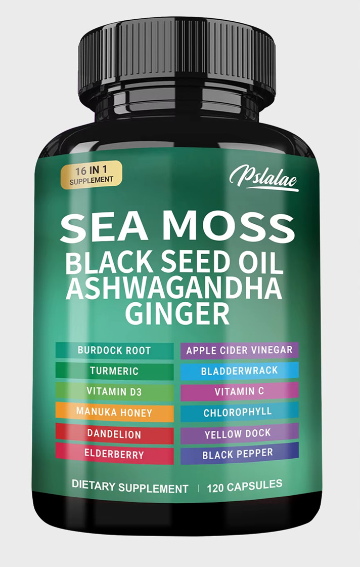 Sea Moss Black Seed Oil Ashwagandha and Ginger