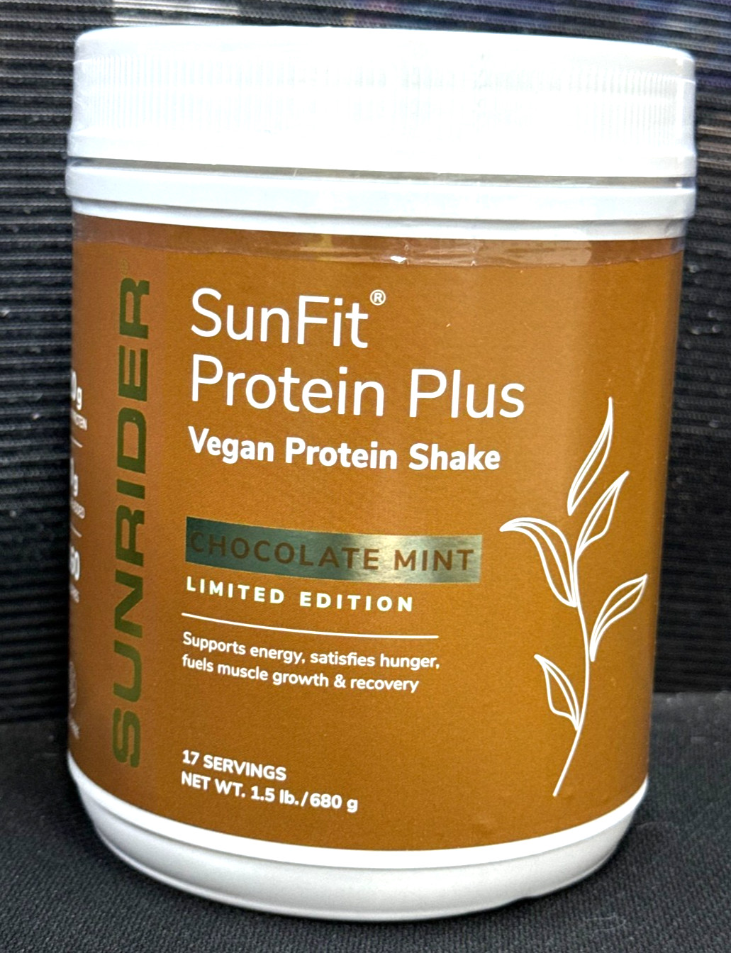 2×1.5# SunRider SunFit Vegan Protein Shake CHOCOLATE MINT powder fiber BB9/2027
