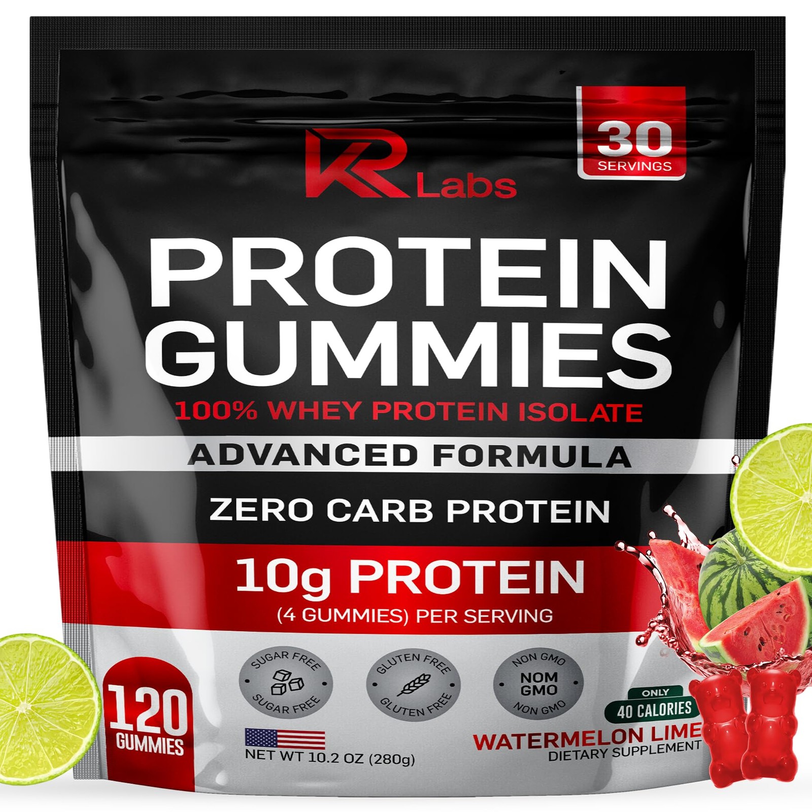 KR Labs Whey Isolate Gummies Watermelon Lime