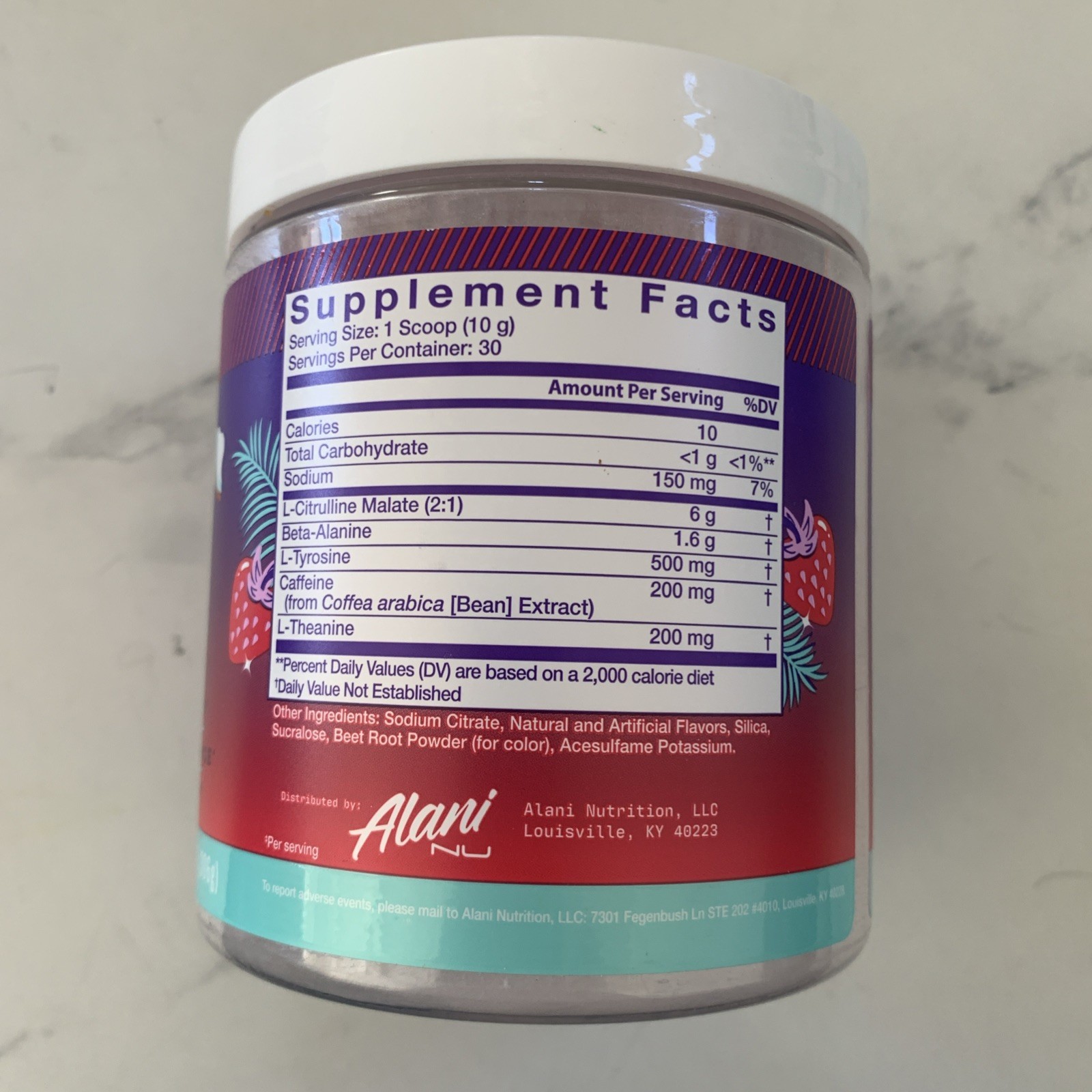 Alani NU; PRE-WORKOUT; Hawaiian Shaved Ice; 10.7oz; NEW/SEALED !! Exp:07/2027