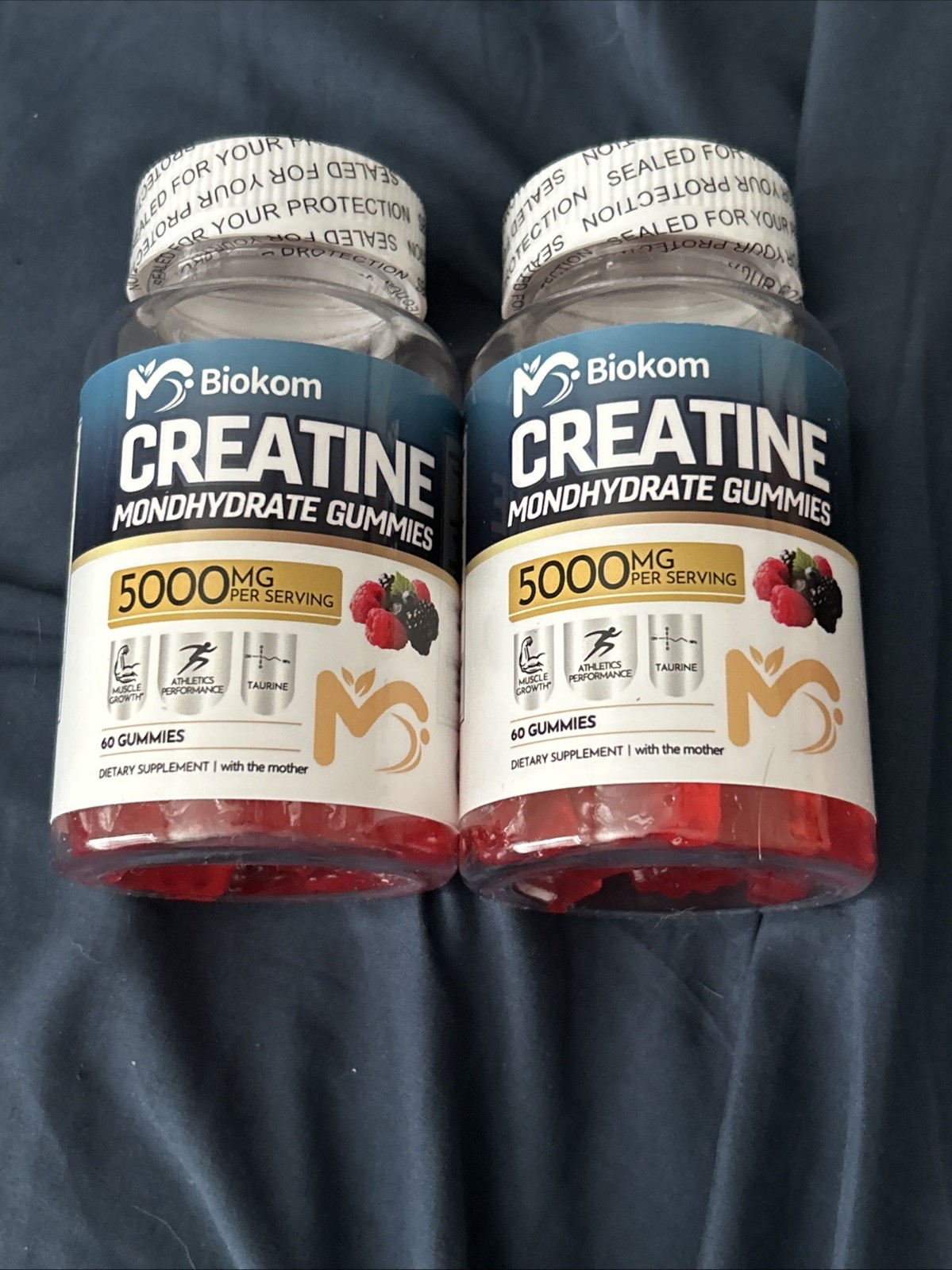 **INSANE DEAL** Creatine Monohydrate Gummies 5000mg 2 Pack 120pcs With BCAA