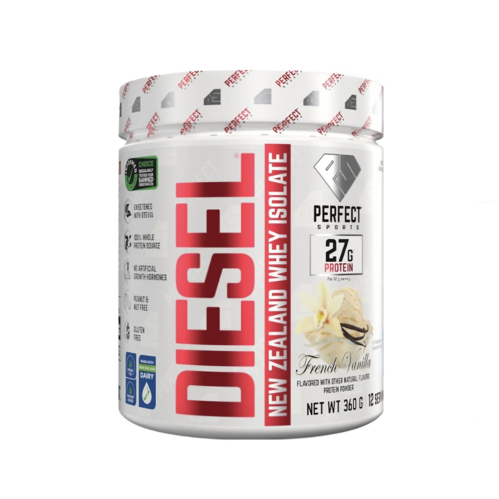 PERFECT SPORTS Diesel 100% New Zealand Whey Protein Isolate French Vanilla 360 g