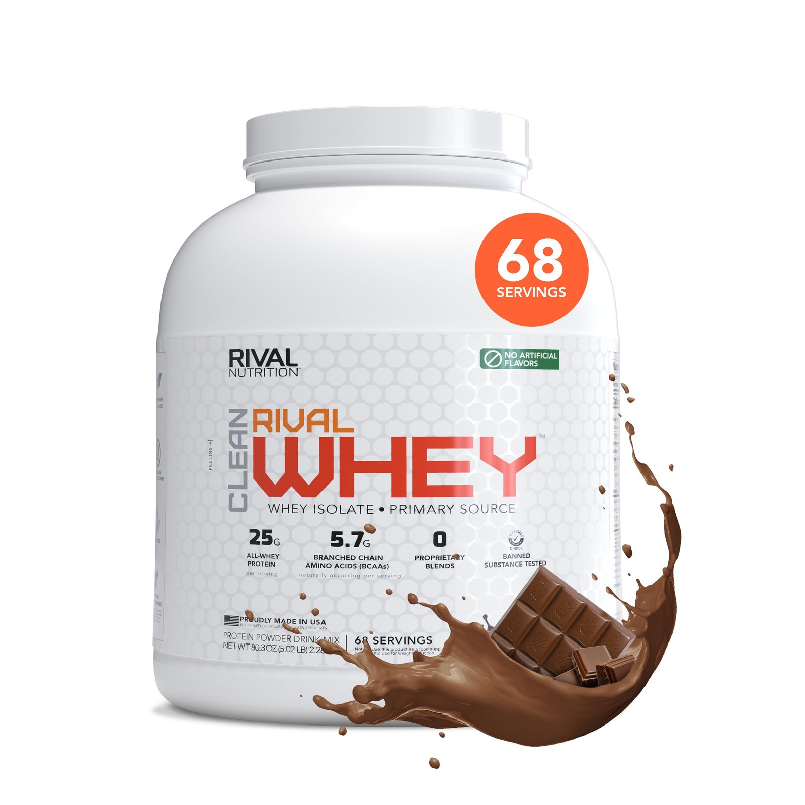 Rival Nutrition Clean Rival Whey Pure Chocolate Protein Powder I Whey Isolate