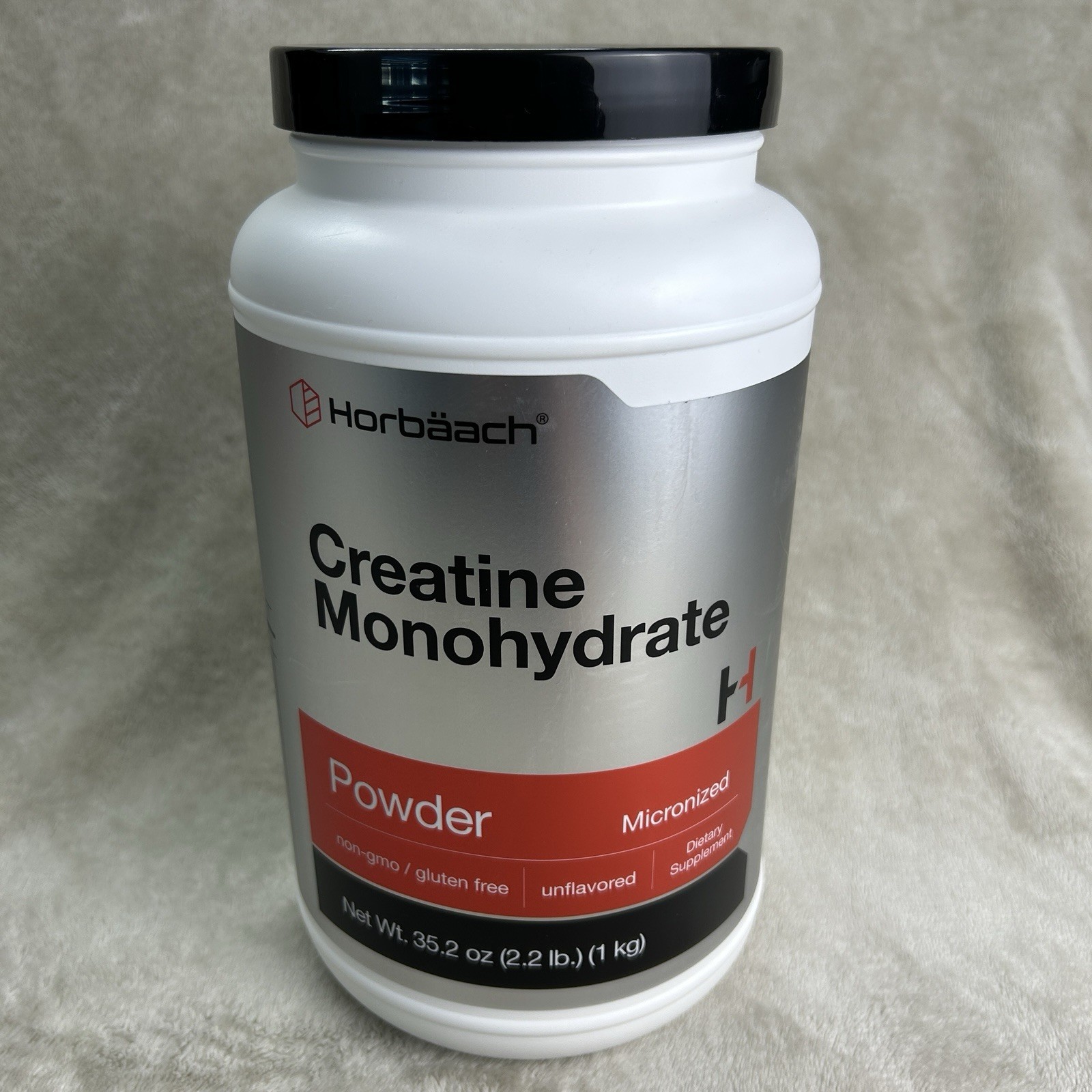 Horbaach Creatine Monohydrate Powder Micronized Unflavored 35.2oz EXP 11/2026