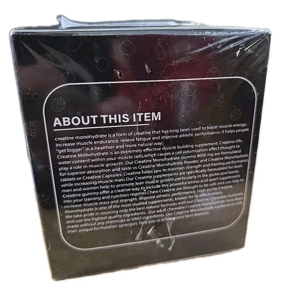 Creatine Gummies 8000mg for Men & Women – Pre-Workout Creatine Gummies NIB