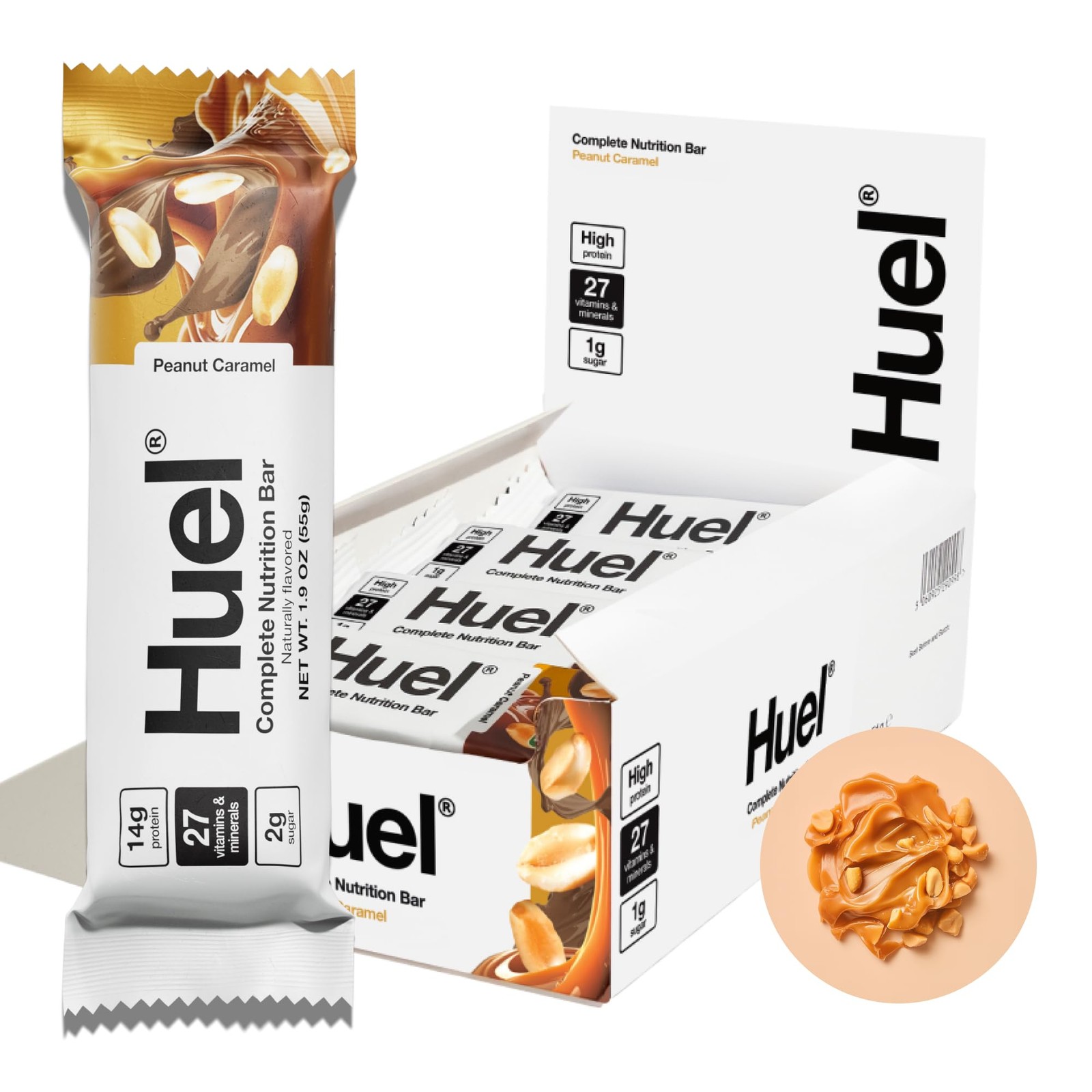Huel Complete Nutrition Vegan Protein Bar Peanut Caramel 13g Protein 27 Vitamins
