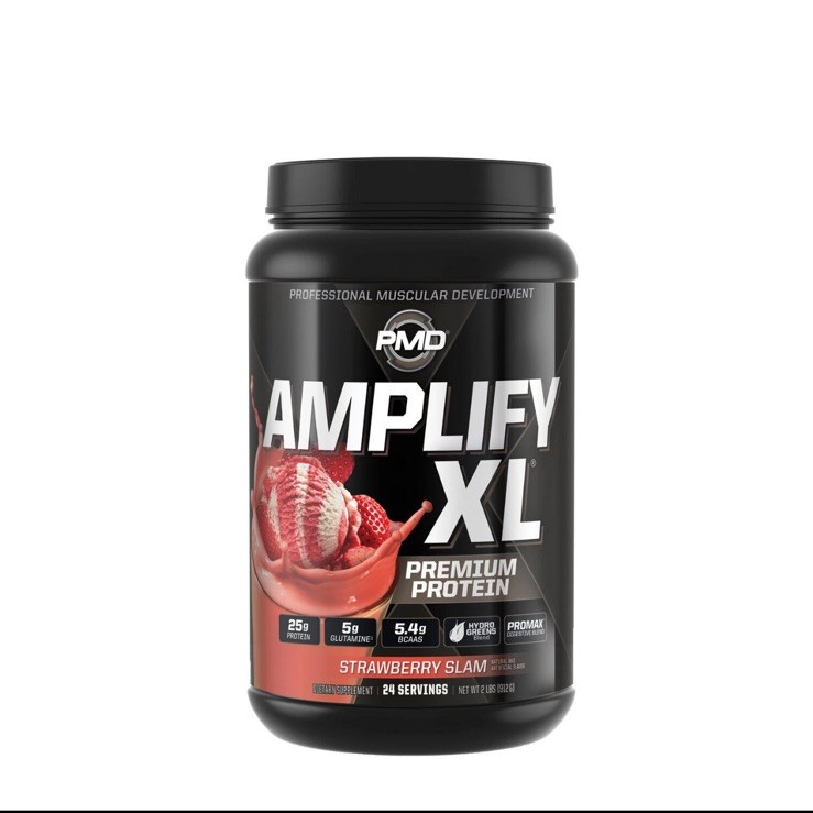 AMPLIFY XL Protein – STRENGTH & RECOVERY –STRAWBERRY SLAM-24 Serv–SEALED –NEW
