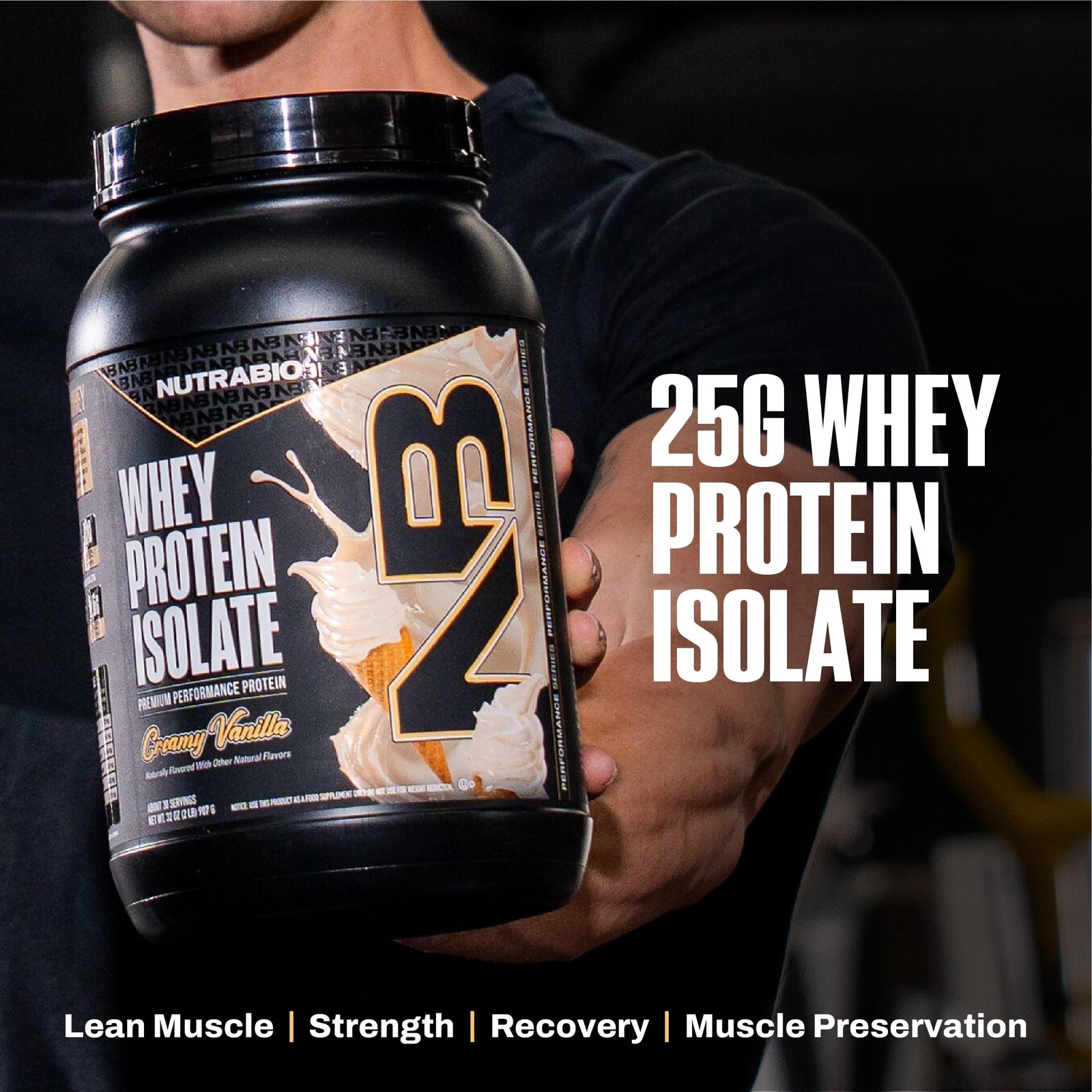 NutraBio 100% Whey Protein Isolate Protein Powder, 25g Protein with Complete …