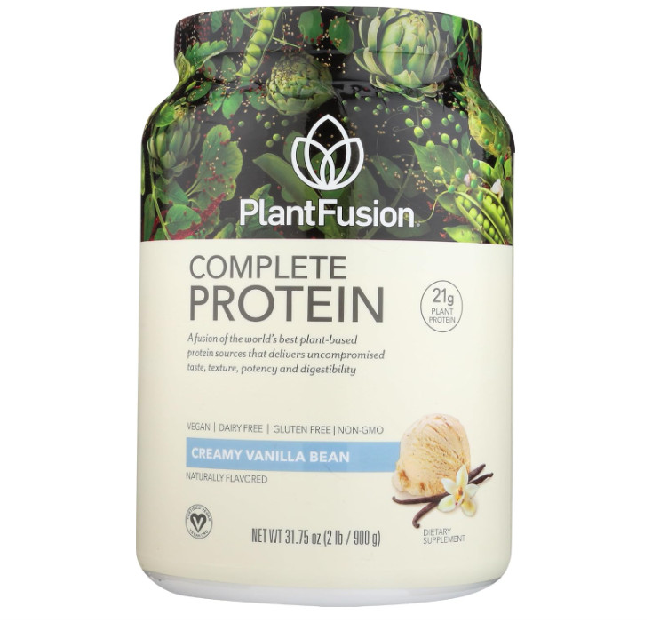 PlantFusion Complete Vegan Protein Powder, Vanilla Bean, 2 lb