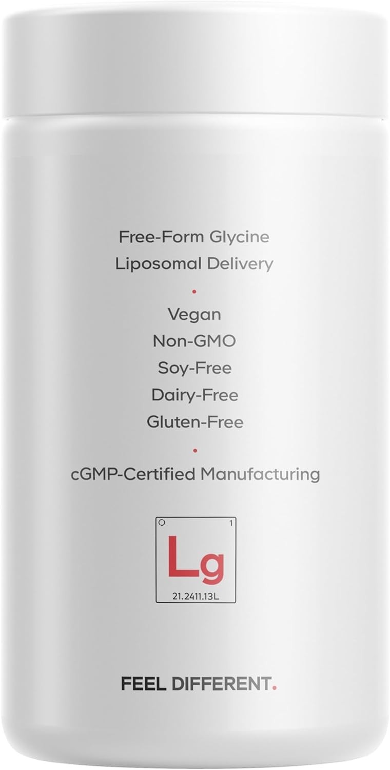 Liposomal Glycine+ Supplement – 180 Vegetable Capsules (60 Servings)