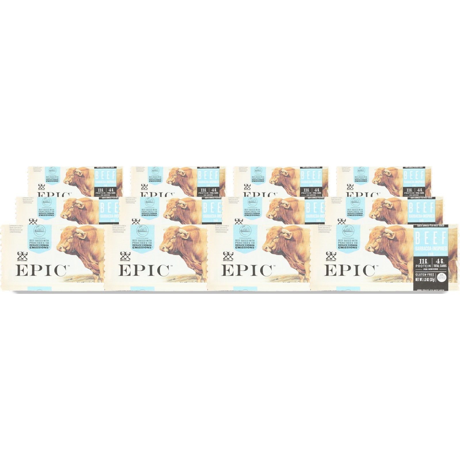 Epic Barbacoa Beef Protein Bar 1.3 Oz Gluten Free 12 Pack