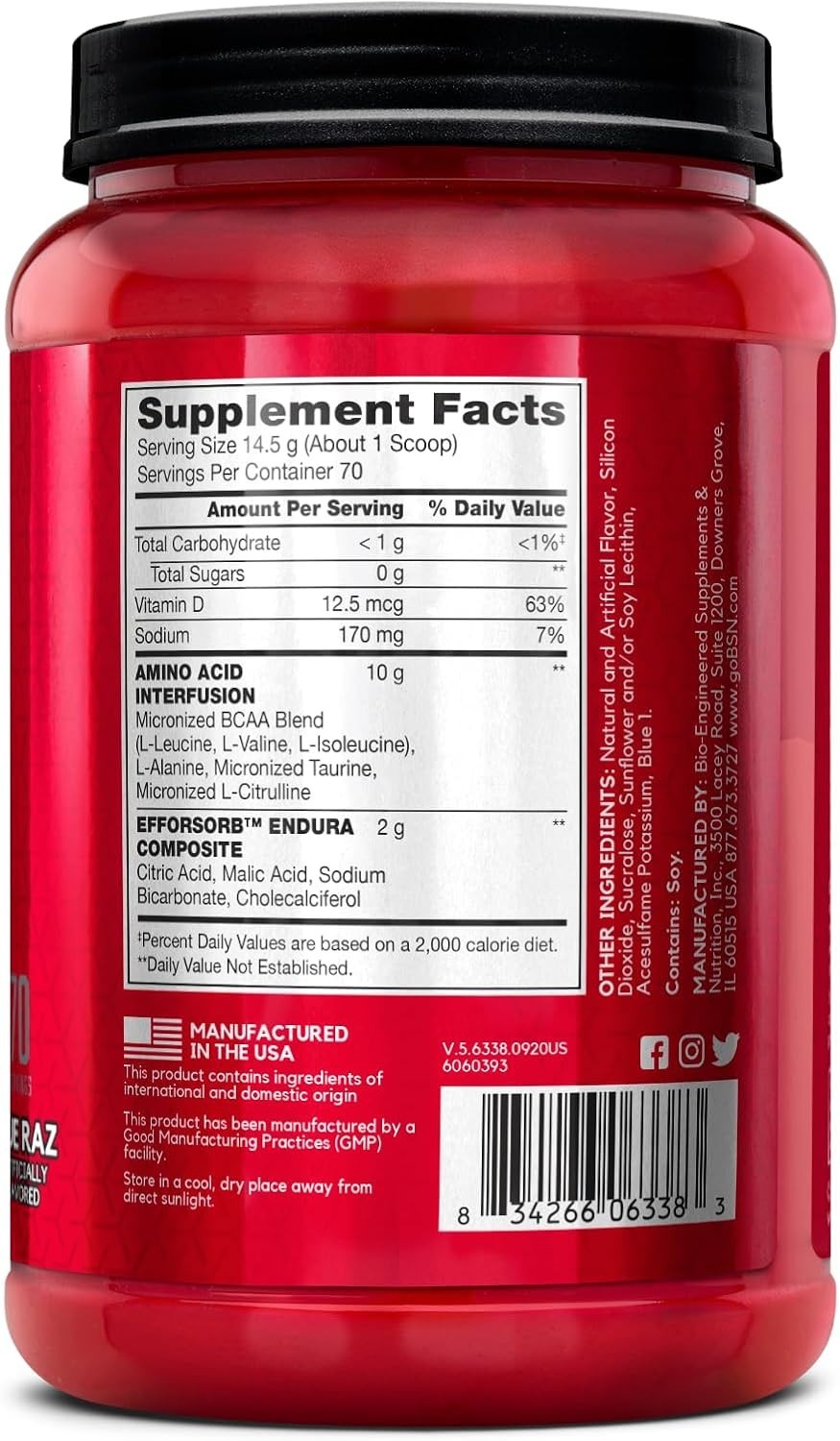 Amino X Muscle Recovery & Endurance Powder with BCAAs, 10 Grams of Amino Acid…