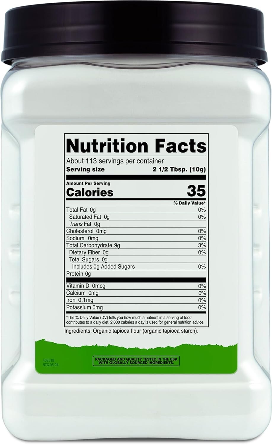 Nutricost Organic Tapioca Flour (Farinha) – Gluten & GMO Free – 2.5 LB