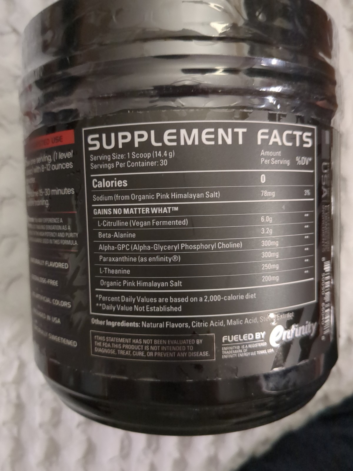 Gains No Matter What Pre Workout Flavor RocketPOP 30 Servings