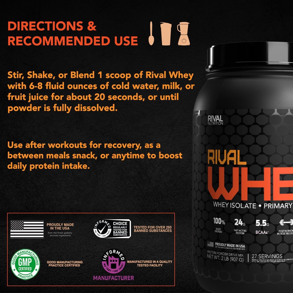 Rival Whey Rich Chocolate 2lb