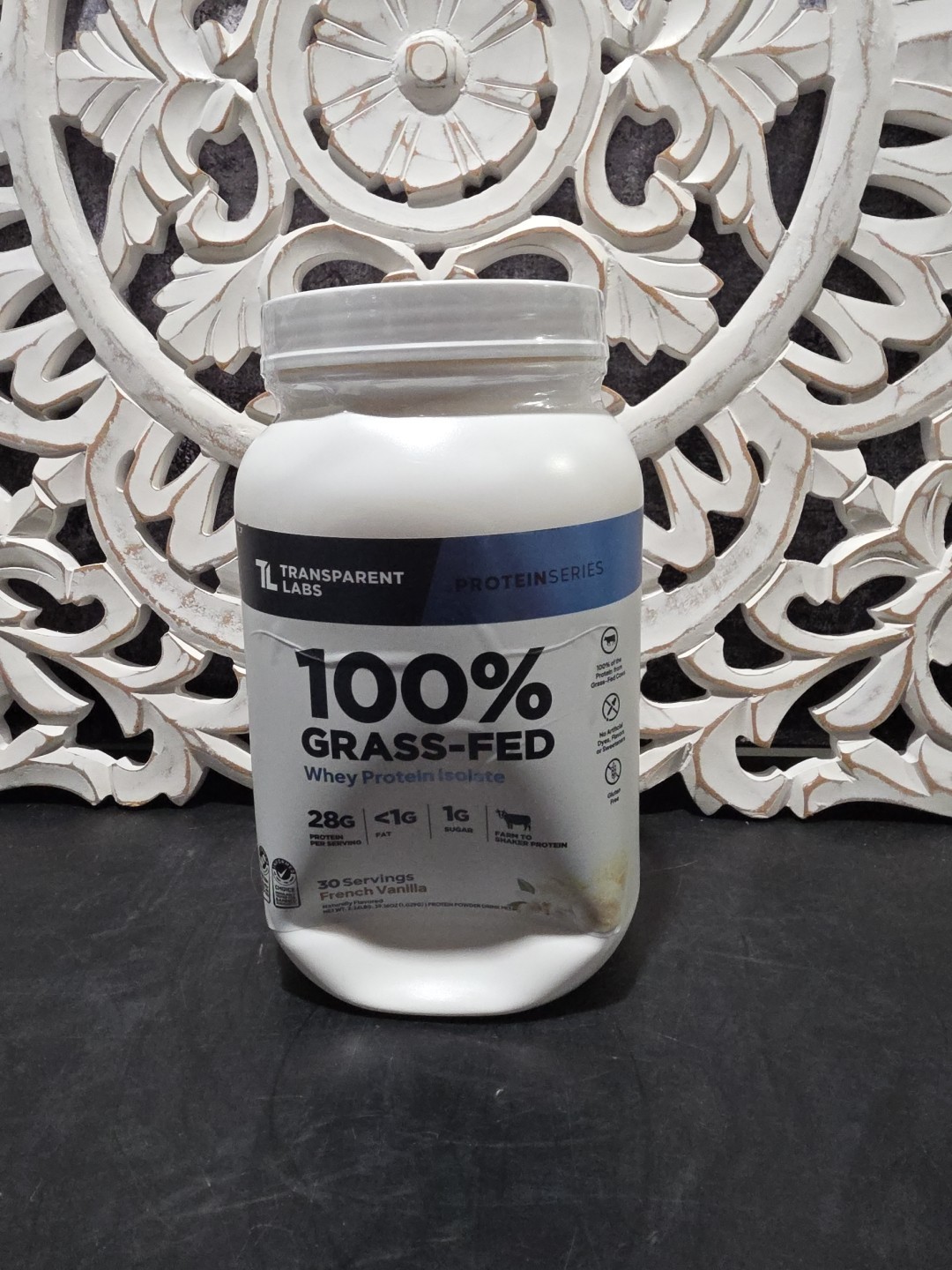 Transparent Labs 100% Grass Fed Whey Protein – French Vanilla Naturally Flavored