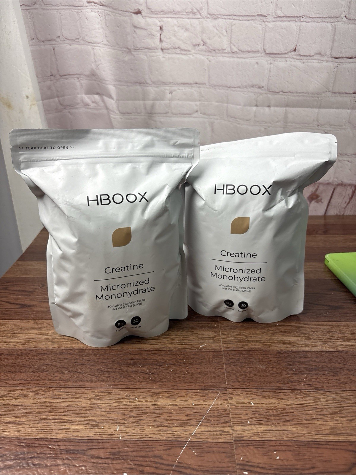 2 PACK LOT HBOOX ProMix Creatine Monohydrate Powder STICKS Unflavored Exp 10/27
