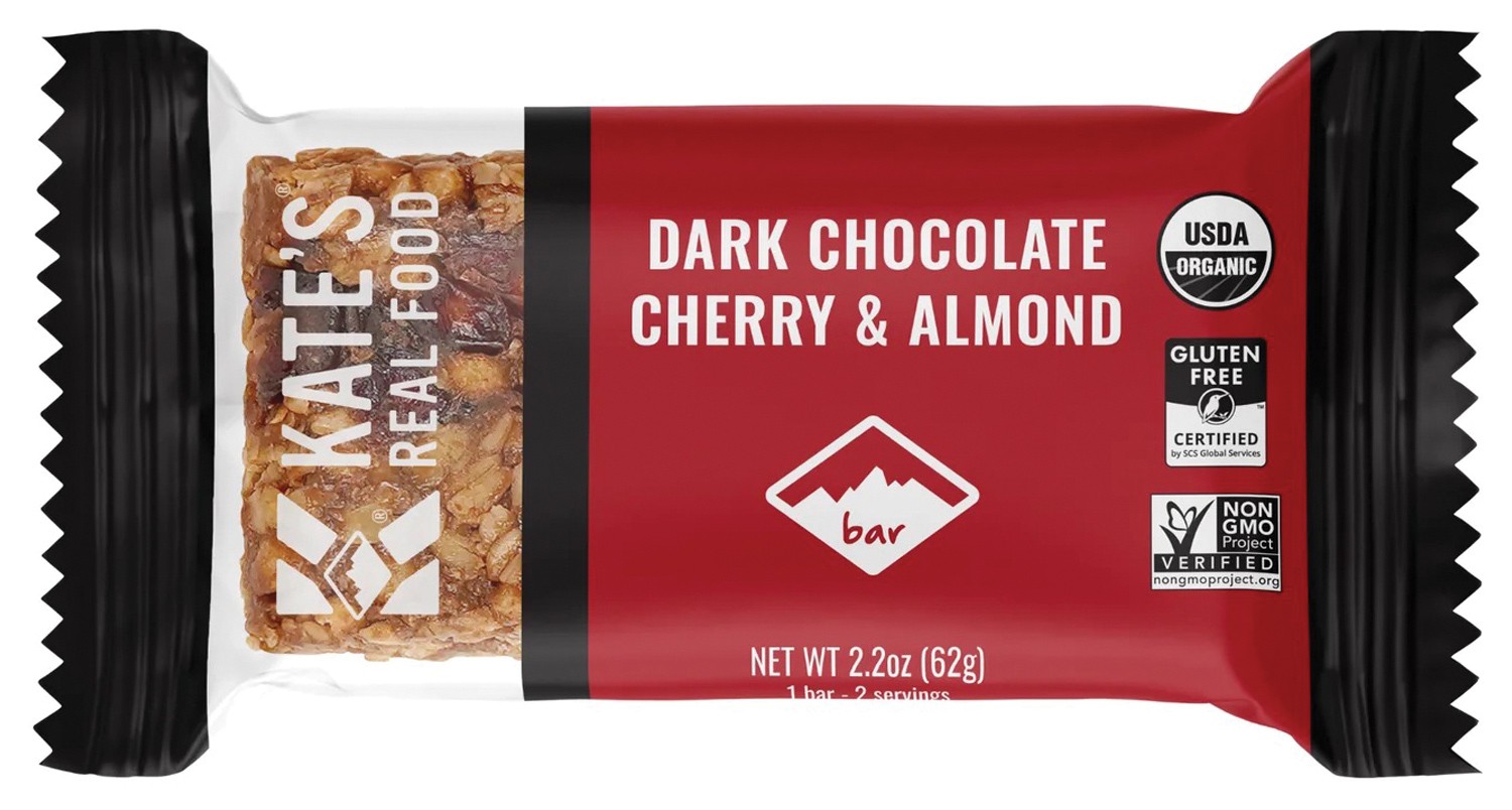 Kate’s Real Food Organic Dark Chocolate Cherry Energy Bars – Gluten-Free,