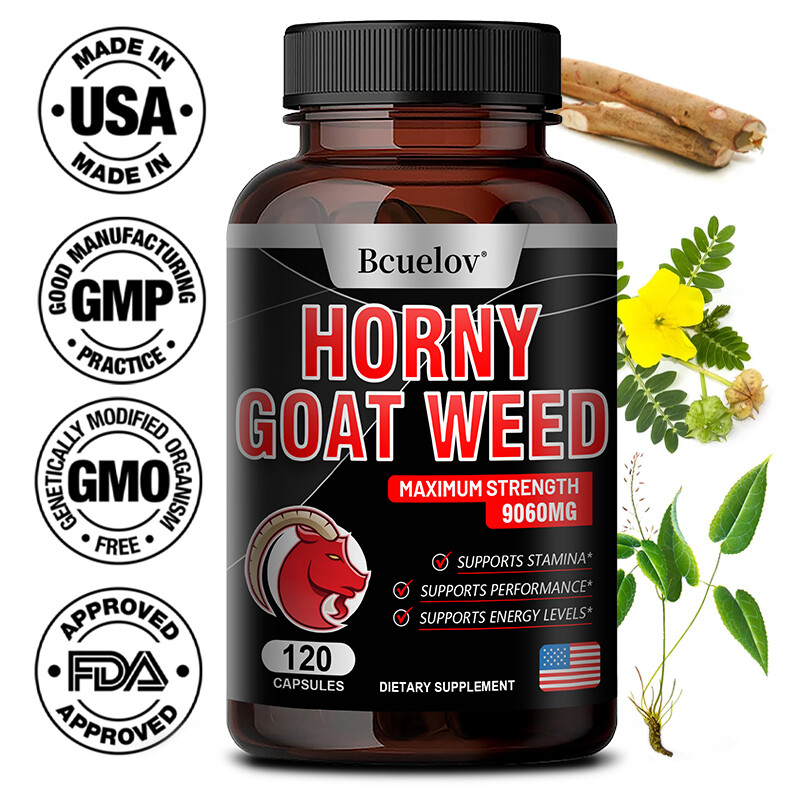 Horney Goat Weed-with Maca,Saw Palmetto,Ginseng,L-Arginine for Men&Women
