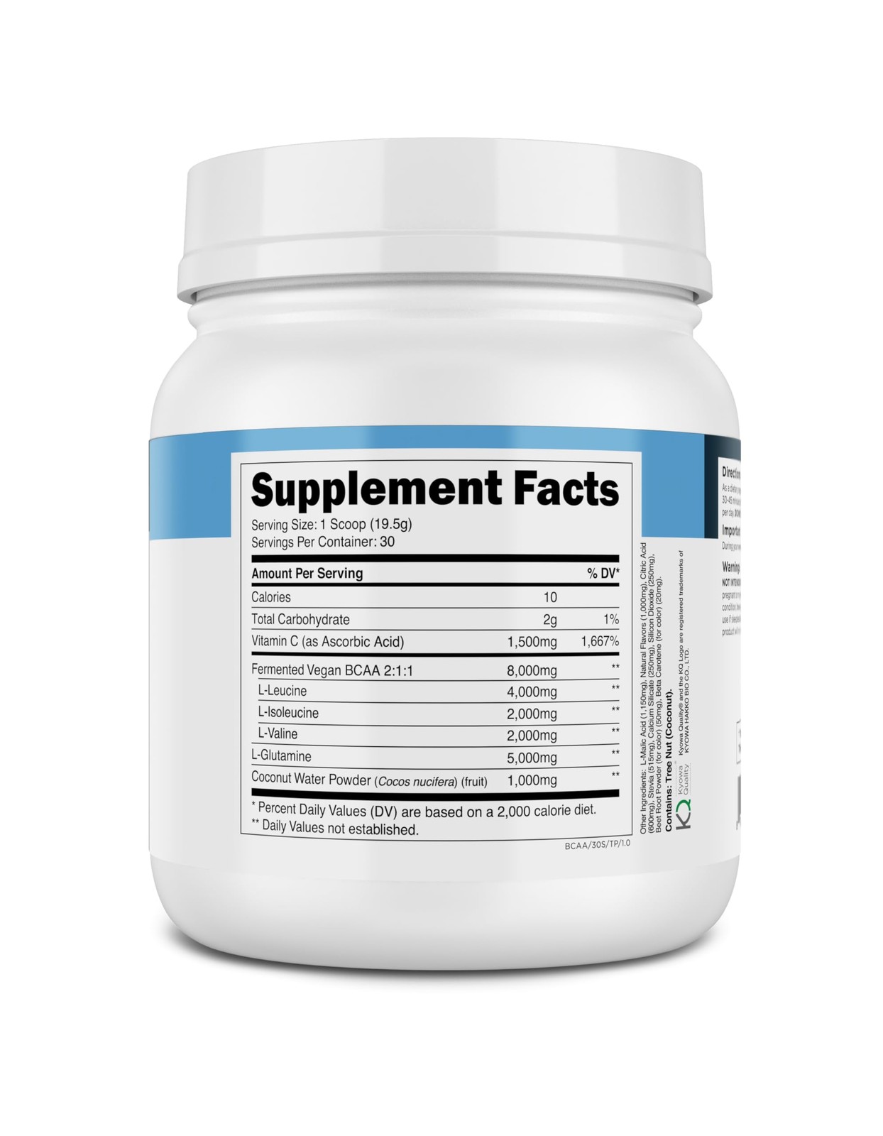 Transparent Labs BCAA Glutamine 8000 Mg of BCAA Powder with L Glutamine for …