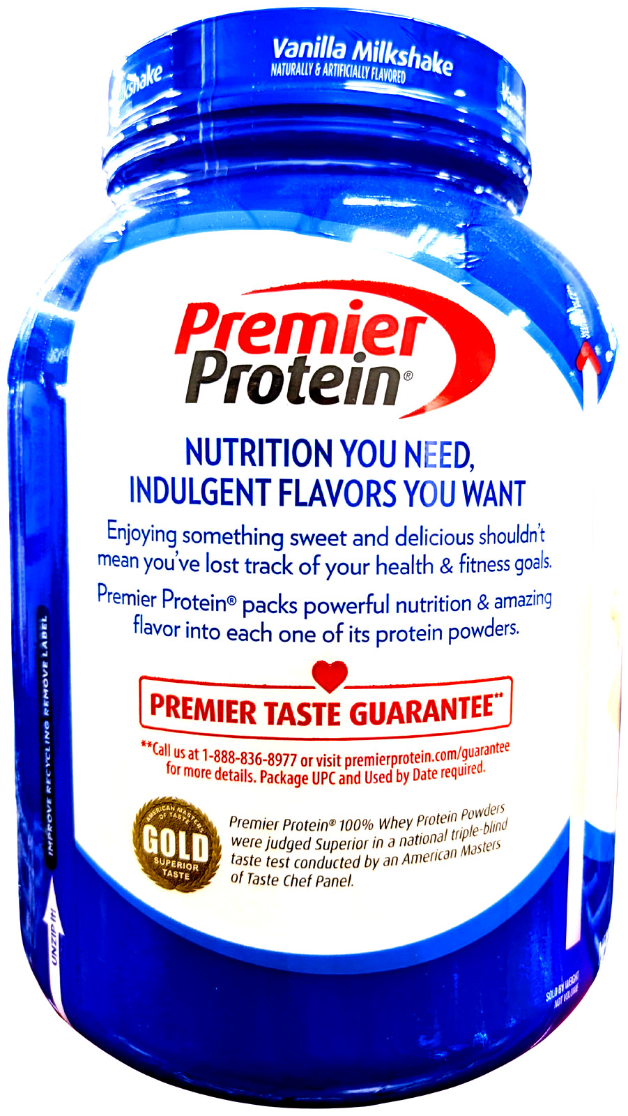 Premier Protein 30g High Protein Powder Vanilla Milkshake 3 lbs. EXP 12/2027