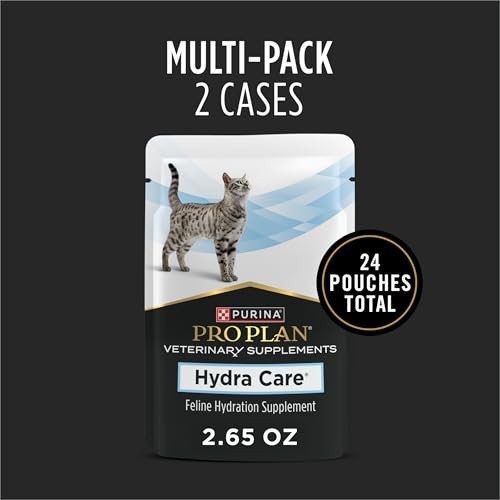 Hydration Cat Supplements – 24 Pouches of Pro Plan Veterinary Hydra Care 2.65 oz