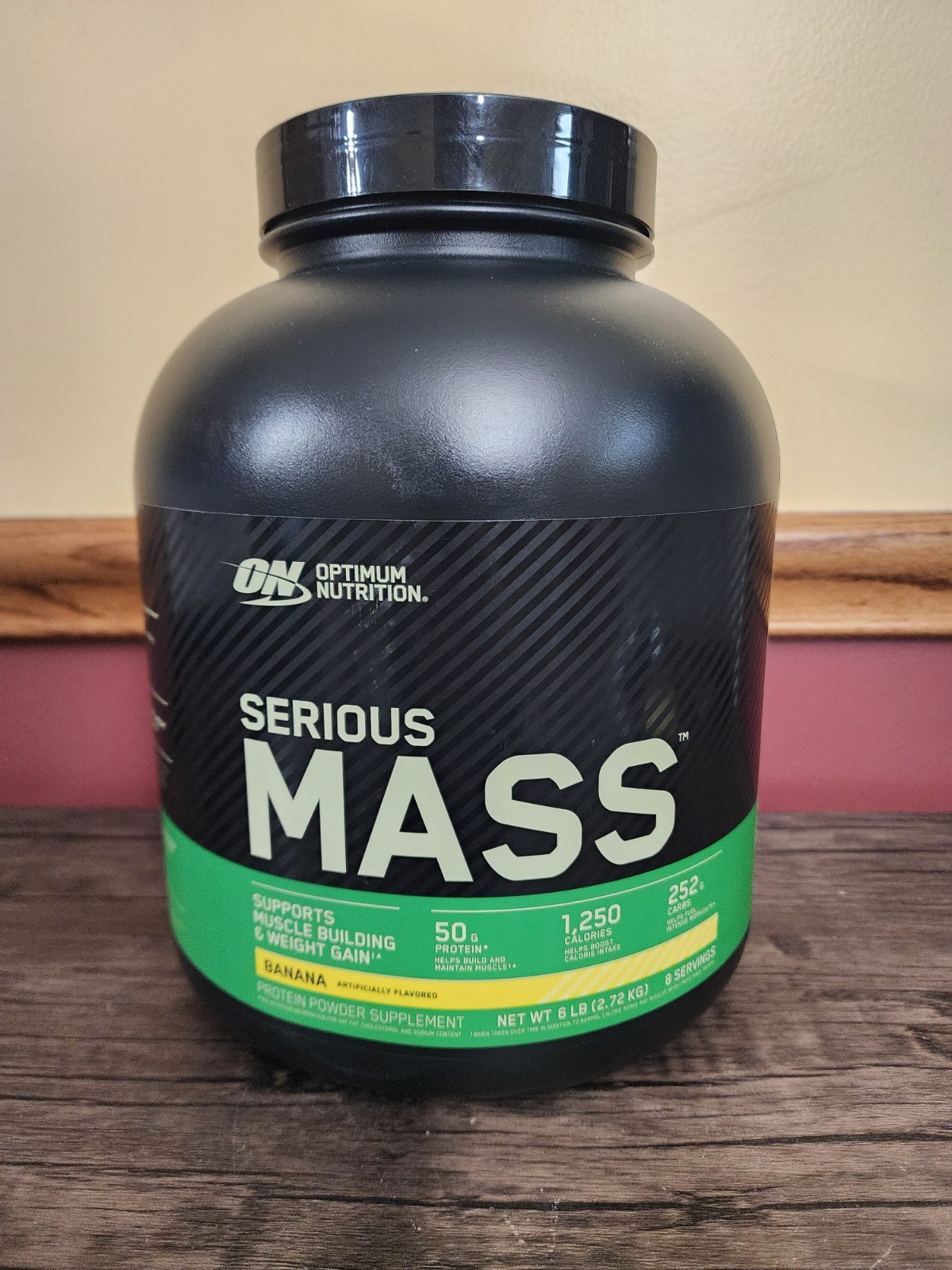 Optimum Nutrition Serious Mass Protein Powder, Banana, 6 LBS, Expiring 10/21/27