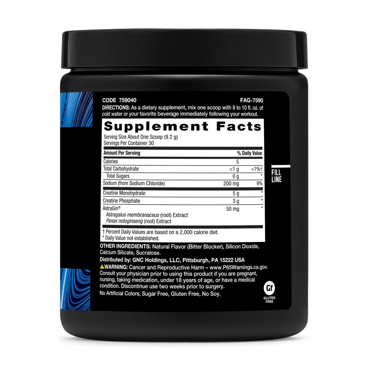GNC Creatine Monophate, Unflavored, 9.9 Oz, 30 Servings