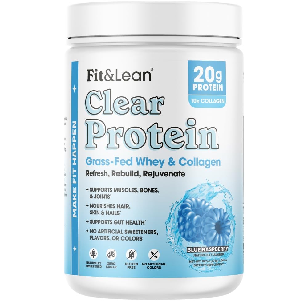 Fit & Fit Clear Protein Powder Whey Isolate Protein And Collagen Grass Fed