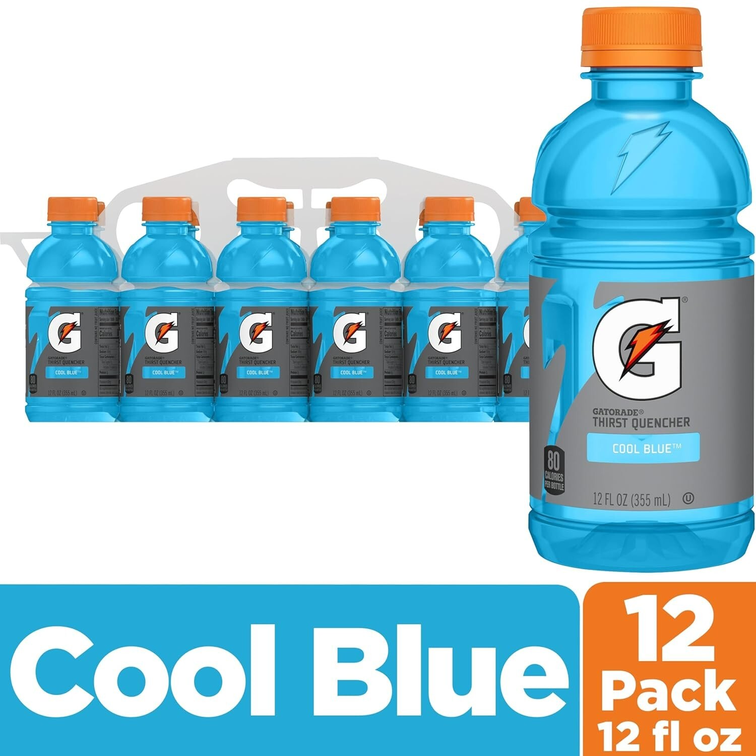 Pack of Frost Thirst Quencher – 12 Fl Oz Cool Blue Bottles for Instant Hydration