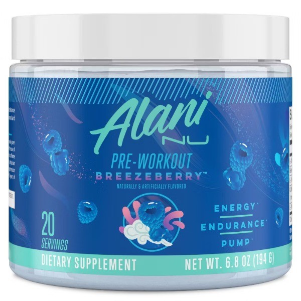 Nutrition Pre-Workout Energy Supplement Powder – Breezeberry – 6.8oz:
