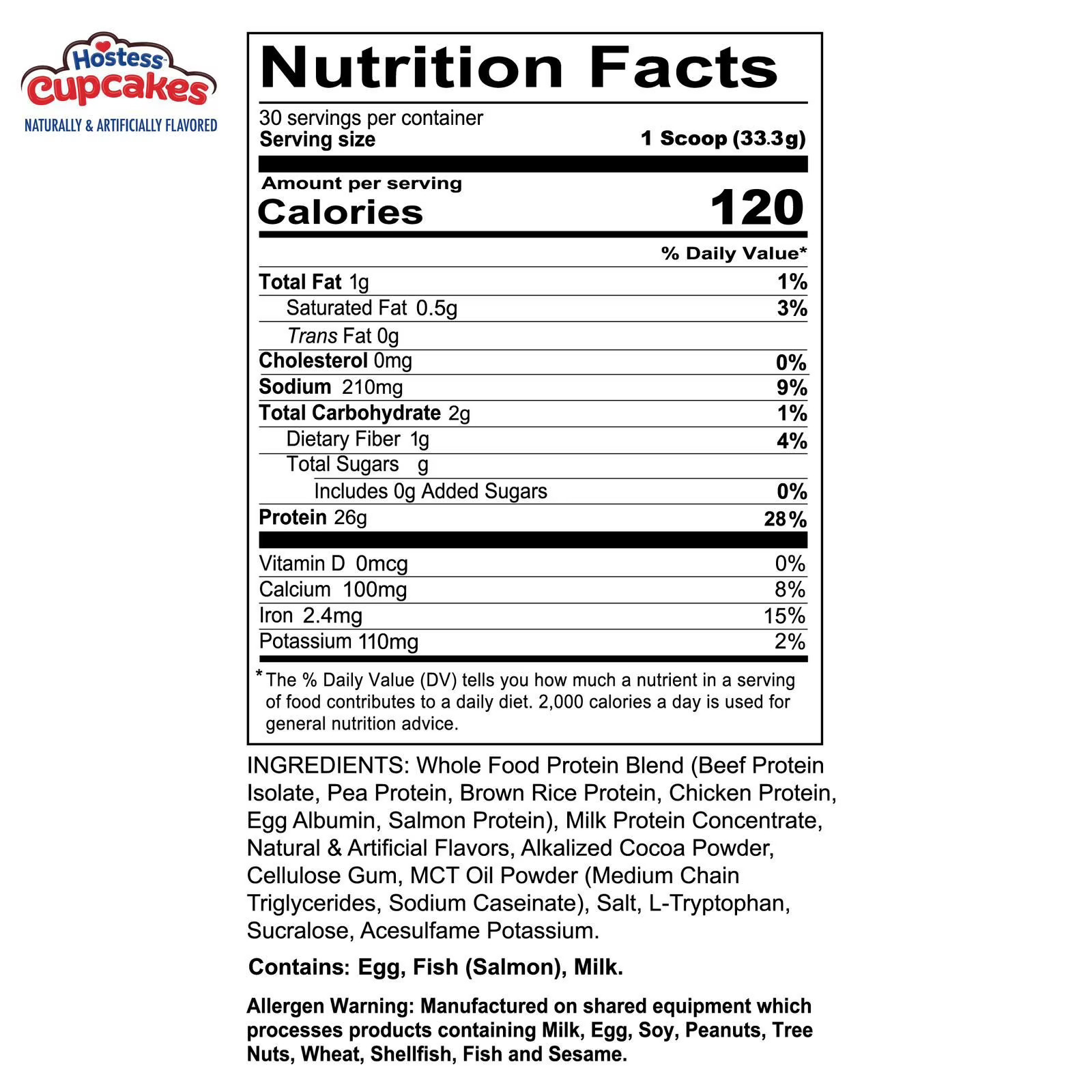 Redcon1 MRE Lite Whole Food Protein Powder, Hostess Cupcakes, 2.2 Pounds