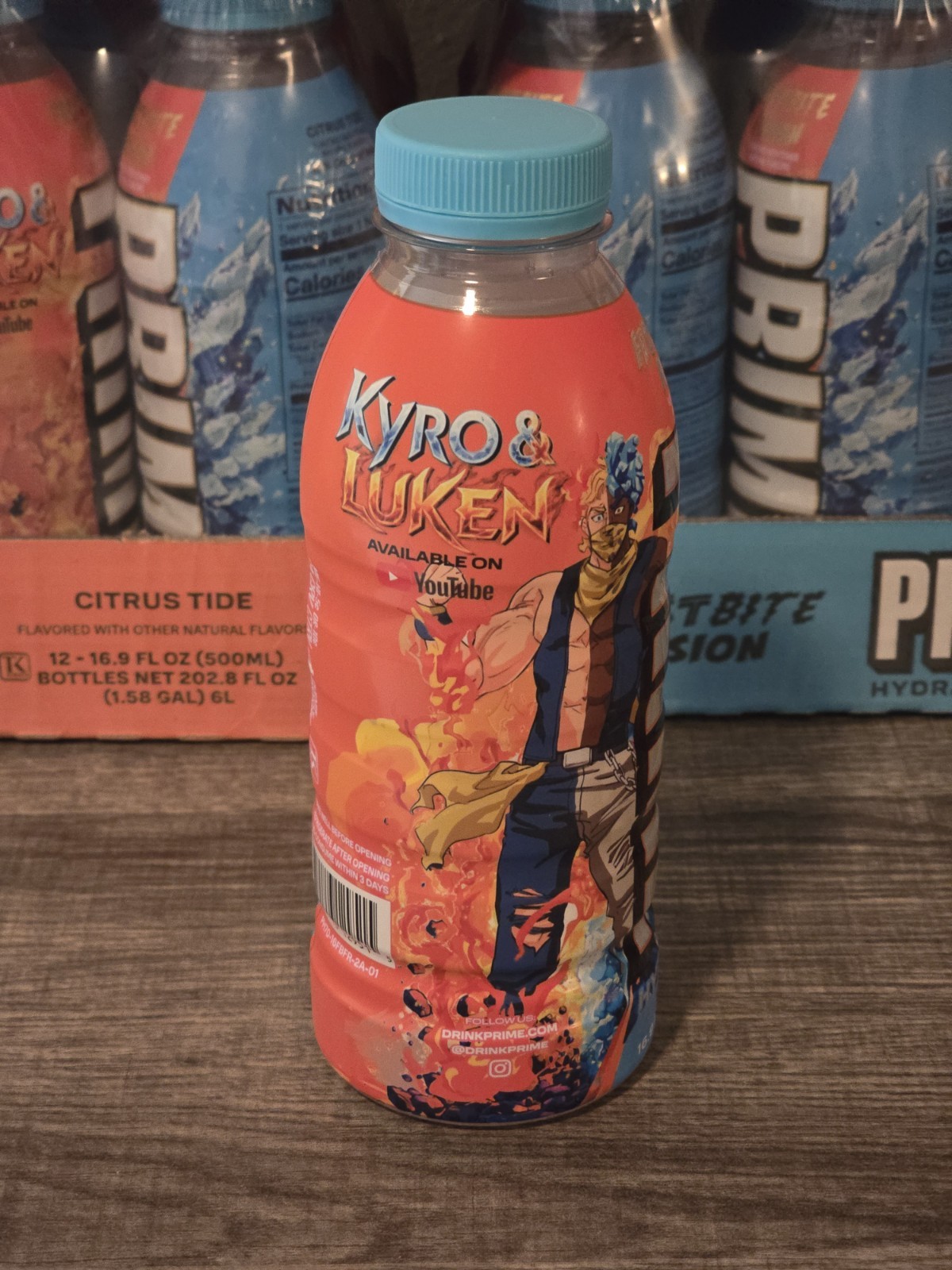 LIMITED EDITION FROSTBITE FUSION KYRO & LUKEN CHARACTER PRIME HYDRATION BOTTLE