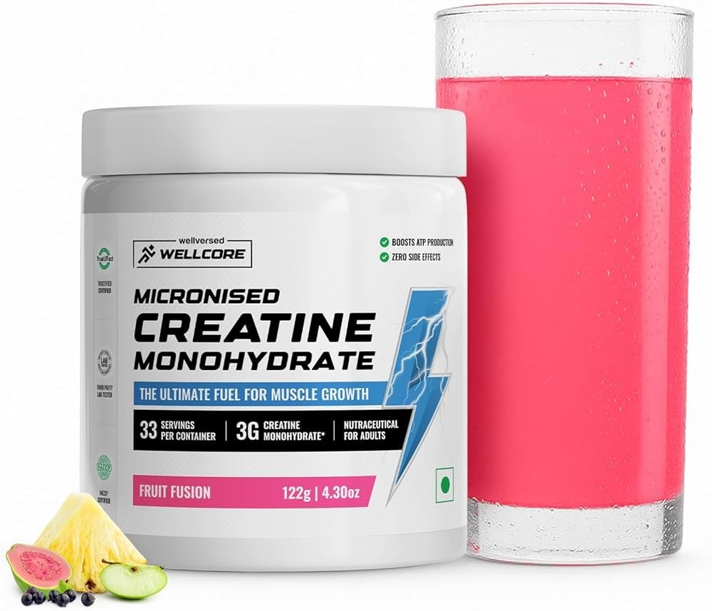 Wellcore Pure Micronised Creatine Powder 33 Servings For Enhance muscle strength