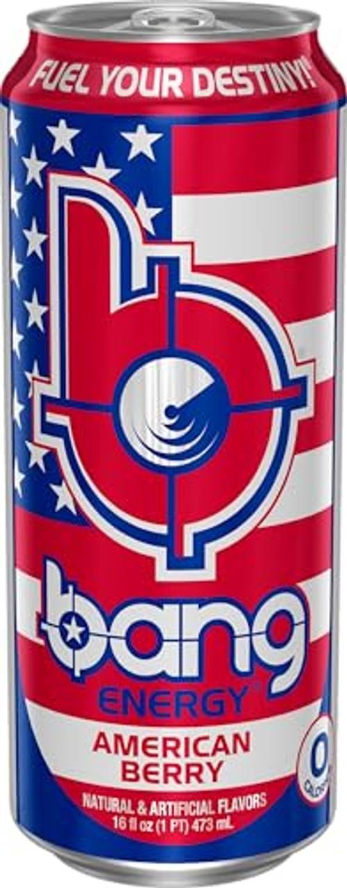 Energy American Berry, Sugar-Free Energy Drink, 16-Ounce (Pack of 12)