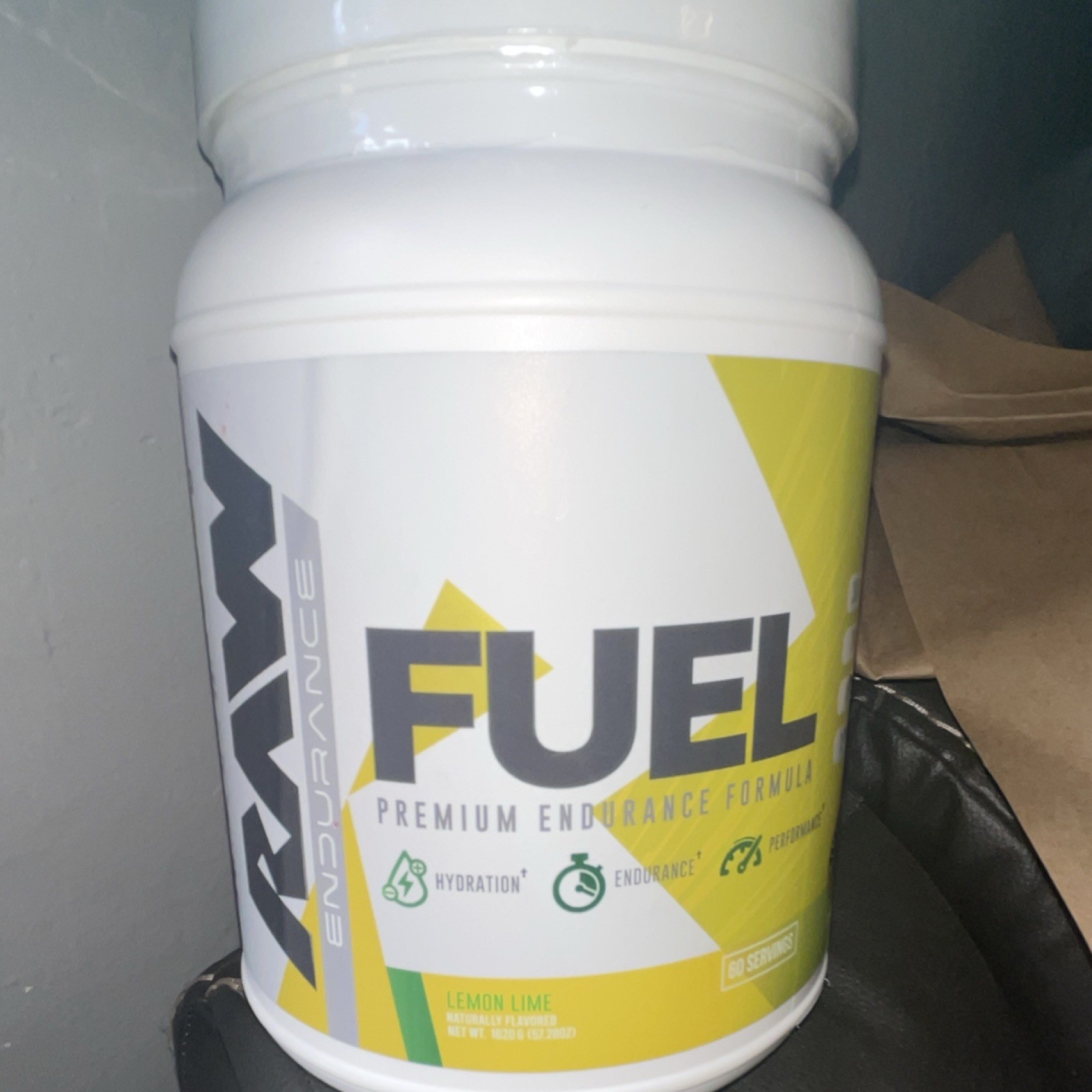RAW Endurance Electrolytes Powder Lemon Lime 1.65 lb Unisex Hydration