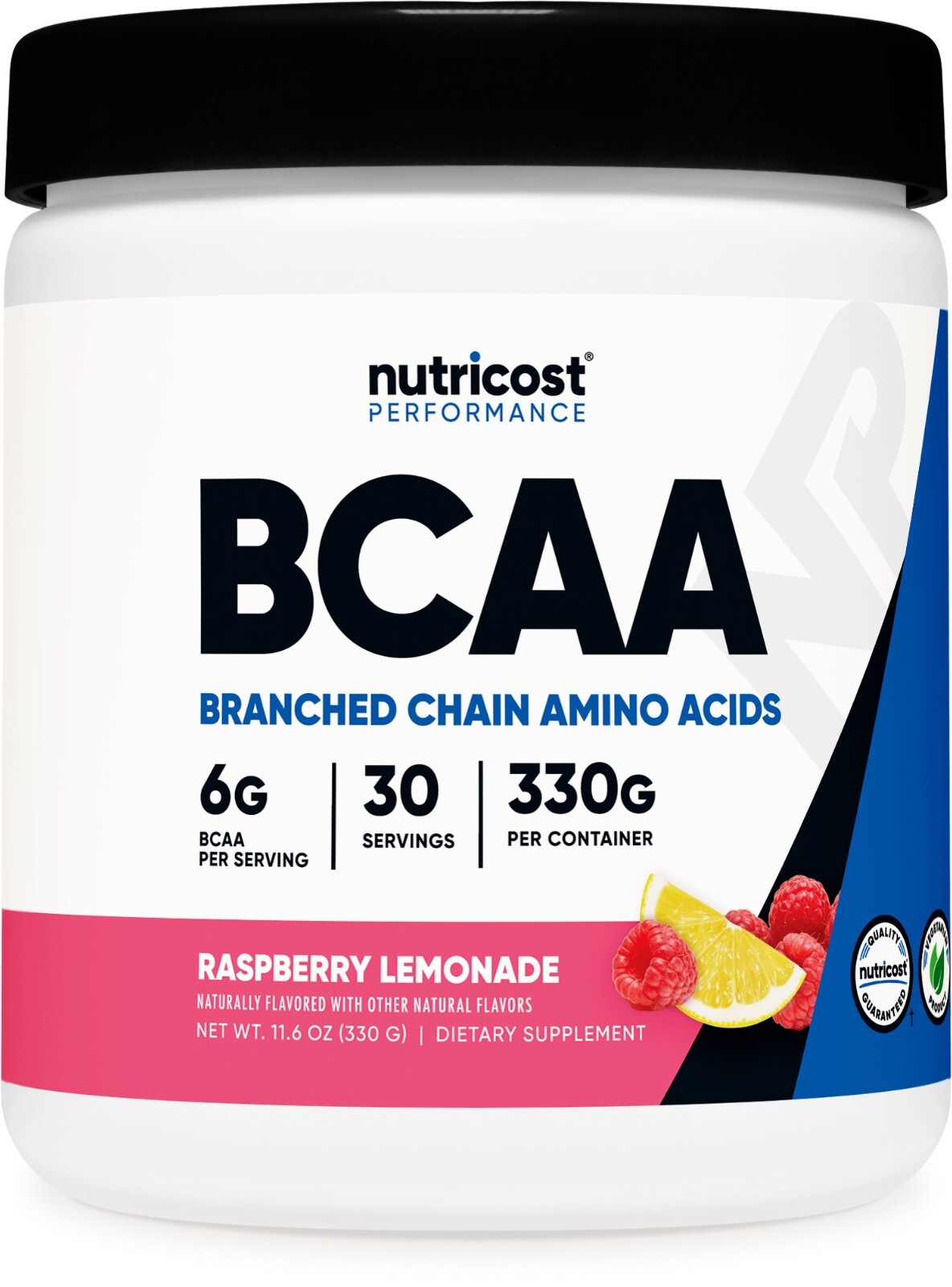 Nutricost BCAA 2:1:1 Powder (Raspberry Lemonade) 30 Servings – 6G Per Serving