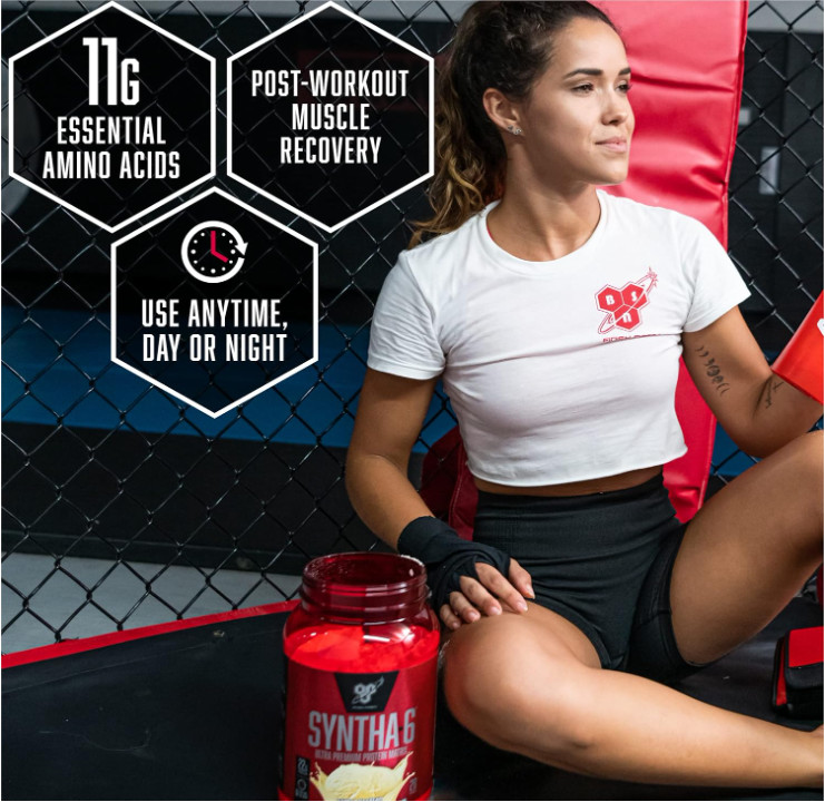 BSN SYNTHA-6 Edge Protein Powder, Strawberry Milkshake, 28 Servings