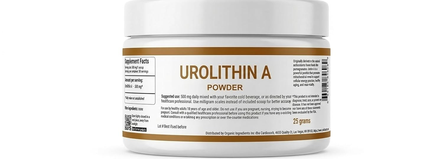 Urolithin A Powder, 25 Grams, 50 serving per container