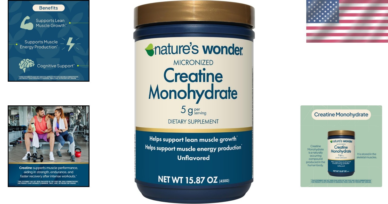 450g Micronized Creatine Monohydrate – Gluten-Free, Lactose-Free Muscle Support