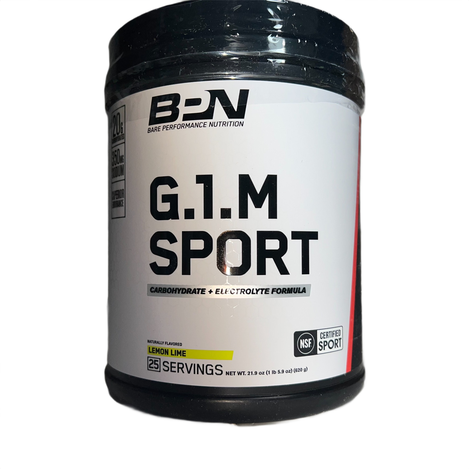 BPN G.1.M Sport Lemon Lime Performance Booster Reduce Fatigue 25 Servings NEW