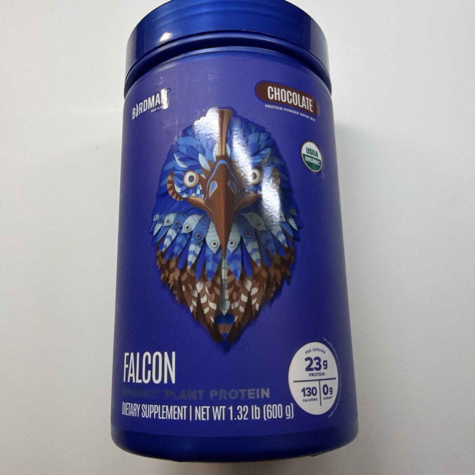 Birdman Falcon Organic Chocolate Plant Protein Powder 1.32 Lbs