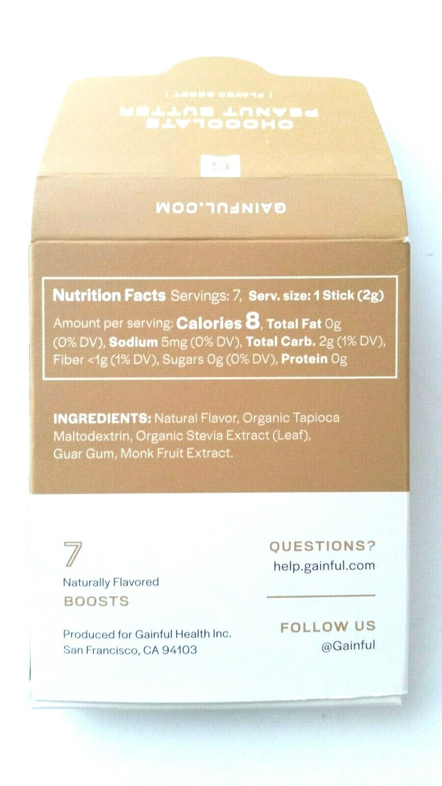 Gainful Protein shake flavoring- *single box of flavoring ‘Peanut butter Choco’