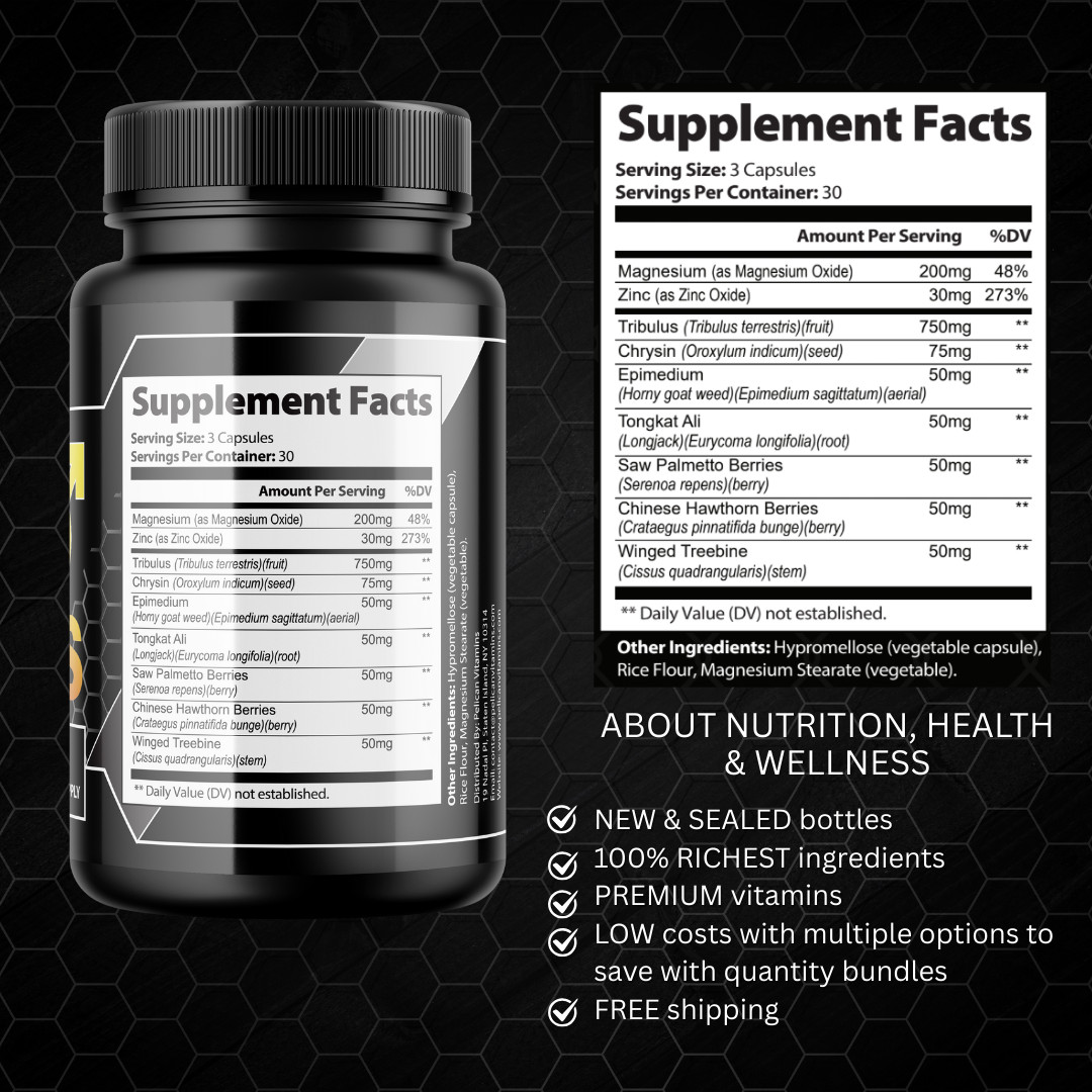 ELO MAAS- Bodybuilding & Men’s Health Support- 12 Bottles- 1080 Capsules