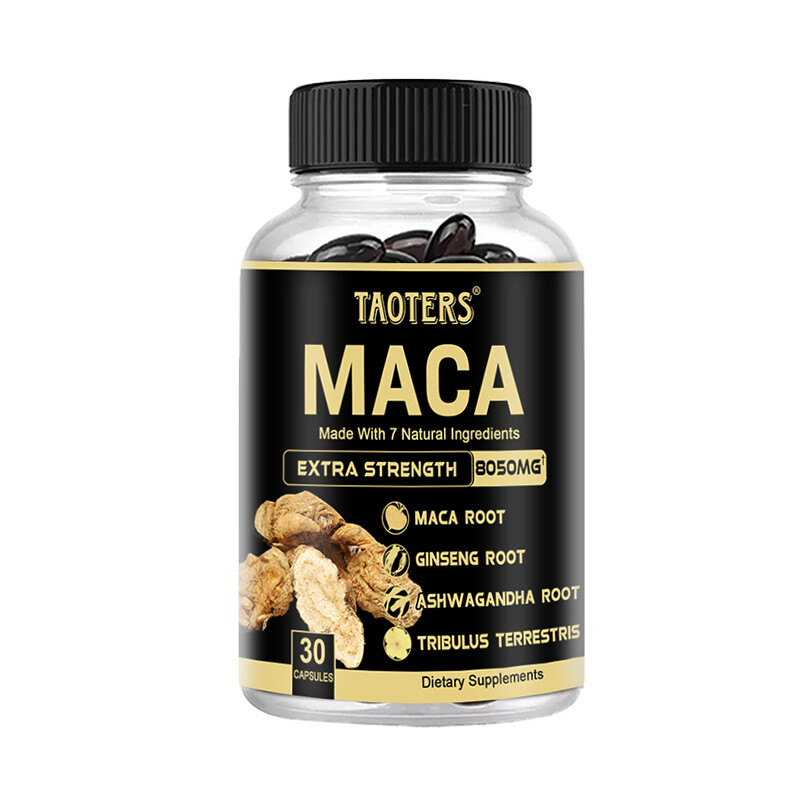 Maca Capsules: Natural Formula for Men’s Health and Energy with 7 Ingredients